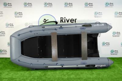 Лодка под мотор ПВХ RiverBoats 430 (Встроенный рундук) (транец L — 515 мм.)