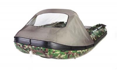 Носовой тент на лодку Yukona 330 TSE cо стеклом серый Носовой тент на лодку Yukona 330 TSE cо стеклом серый