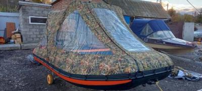 Тент трансформер на лодку Kitt Boats 390-430